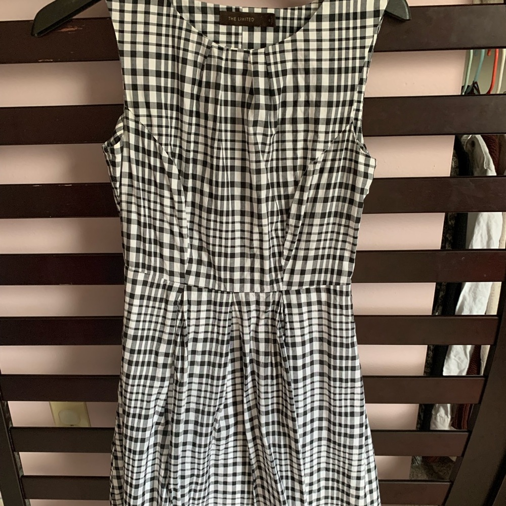 The Limited black and white plaid style dress